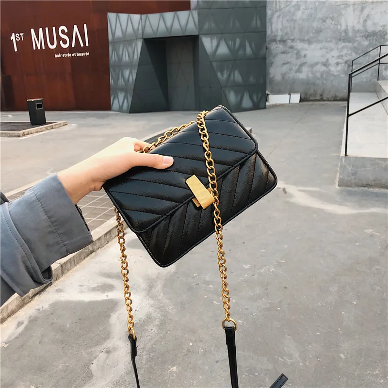 

Online Celebrity Square Sling Bag 2020 New Style Fashion Small CK Bag Chain Bag Women's Messenger Bag