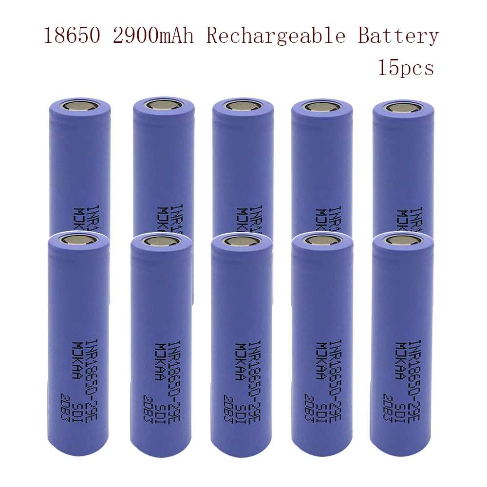 15 шт. 100% оригинальный INR18650-29E 2900 мА/ч 10A 3 7 V Перезаряжаемые Батарея 18650 батареи