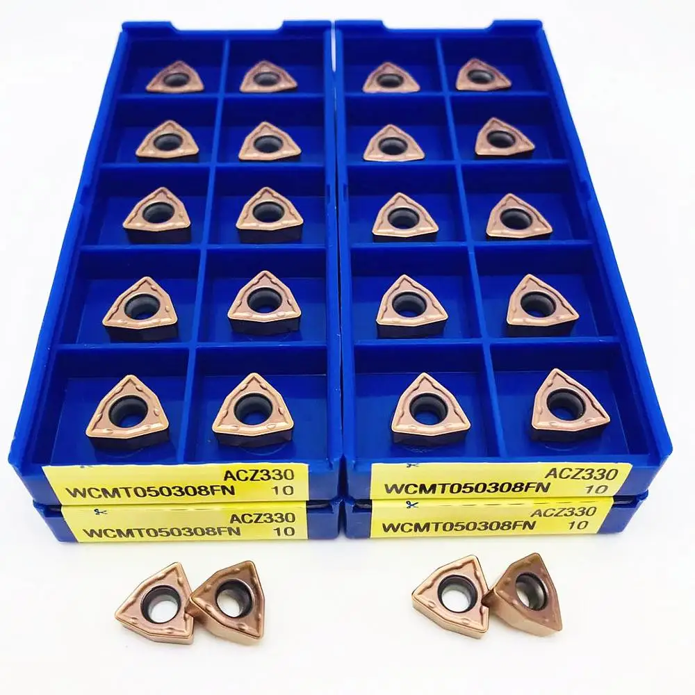 

Cemented carbide WCMX050308FN AZC330 U drill lathe parts tool turning carbide insert WCMX 050308 U drill special insert