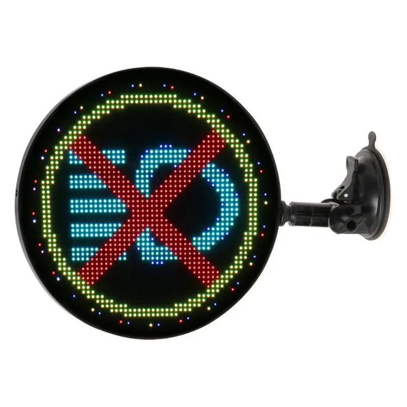 

Round Car LED Lamp Phone Wifi Remote Control DIY Colorful Display Board Light AXYF