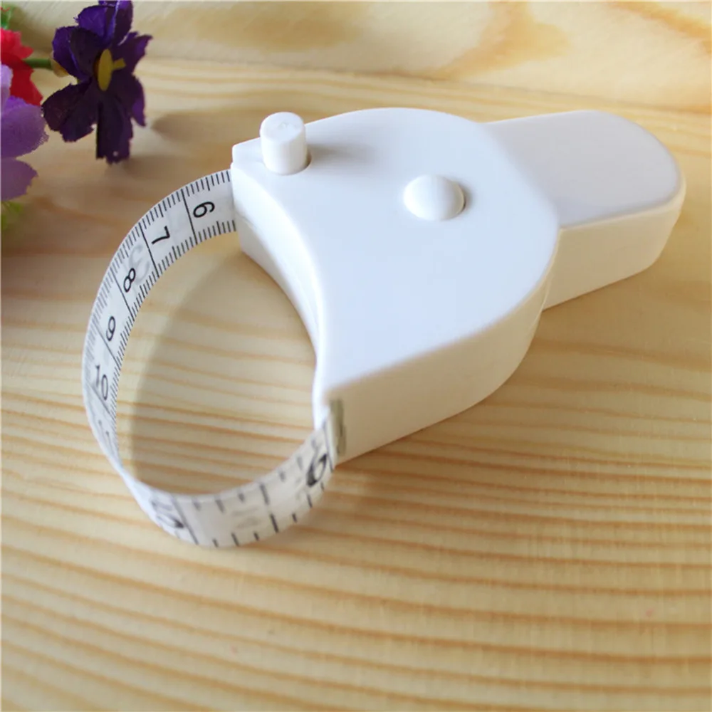 High Qulaity 1.5m Fitness Accurate Body Fat Caliper Measuring Body Tape Ruler Measure Tape Measure White Body Fat Caliper ph meters