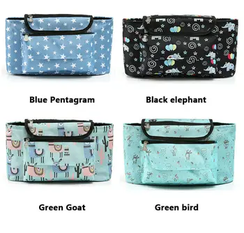 

Storage Bag Baby Organiser Mummy Bottle Cup Holder Buggy Stroller Pram Pushchair Safe Console Tray Cup Holder Hanging Bag