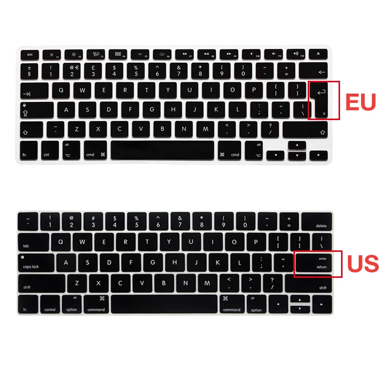 Силиконовый чехол для клавиатуры ЕС, протектор для MacBook Air 11 дюймов A1370 A1465, водонепроницаемый чехол для ноутбука, простая ультра тонкая