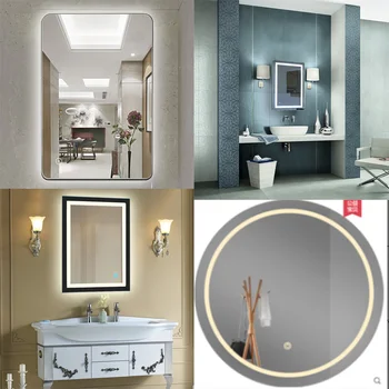 

17 Styles Anti-fog Mirror Beauty Makeup LED Mirror Bath Room Vanity Cosmetic Mirror Wall Mounted Lighted Mirror For Bathroom HWC