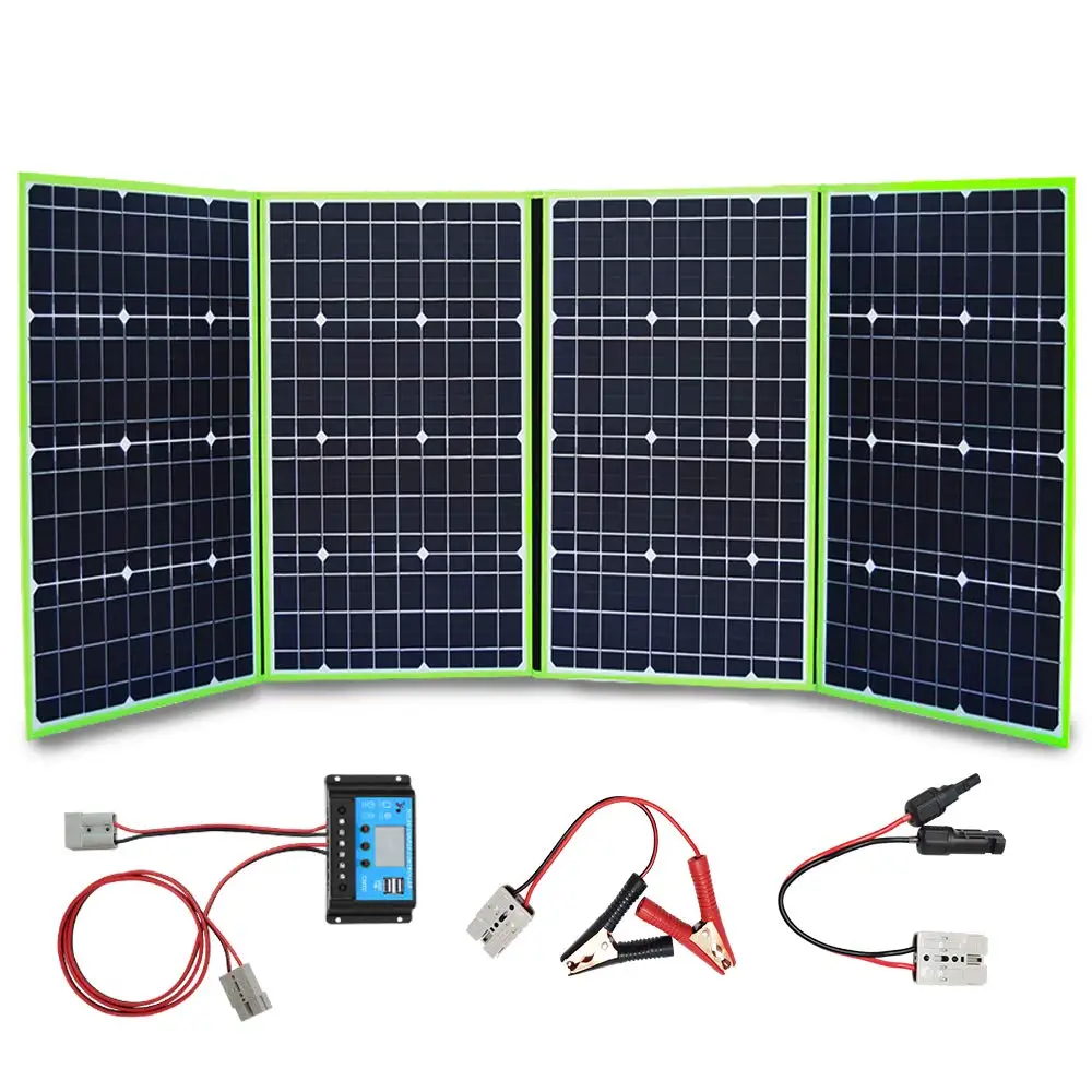 Xinpuguang Folding Solar Panel Kit Pannello Solare Pieghevole Flessibile Portatile 100W 150W 200W 300W 18V/20V Controller Caricabatterie Esterno 5V Us