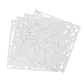 

4 Pieces Sn for Living Room Hanging Sn Curtain of Room in Polyethylene Partition of Room White 40 x 40cm