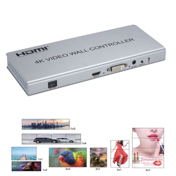 

HDMI Video Wall Processor 4K Video Wall Controller 2X2 HDMI/DVI input support 8 modes and Cascading 7 Splicing modes