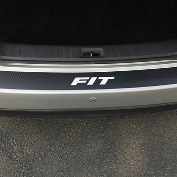 

Car Trunk Guard Plate Carbon Fiber Anti-Scratch Cover Stickers For Honda Fit Auto Rear Bumper Protector Decoration Accessories
