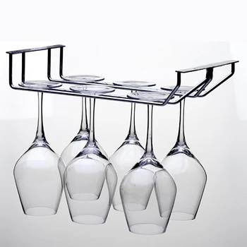 

High quality useful 22/27/35cm Stainless Steel Wine Rack Glass Holder Hanging Bar Hanger Shelf WF910135