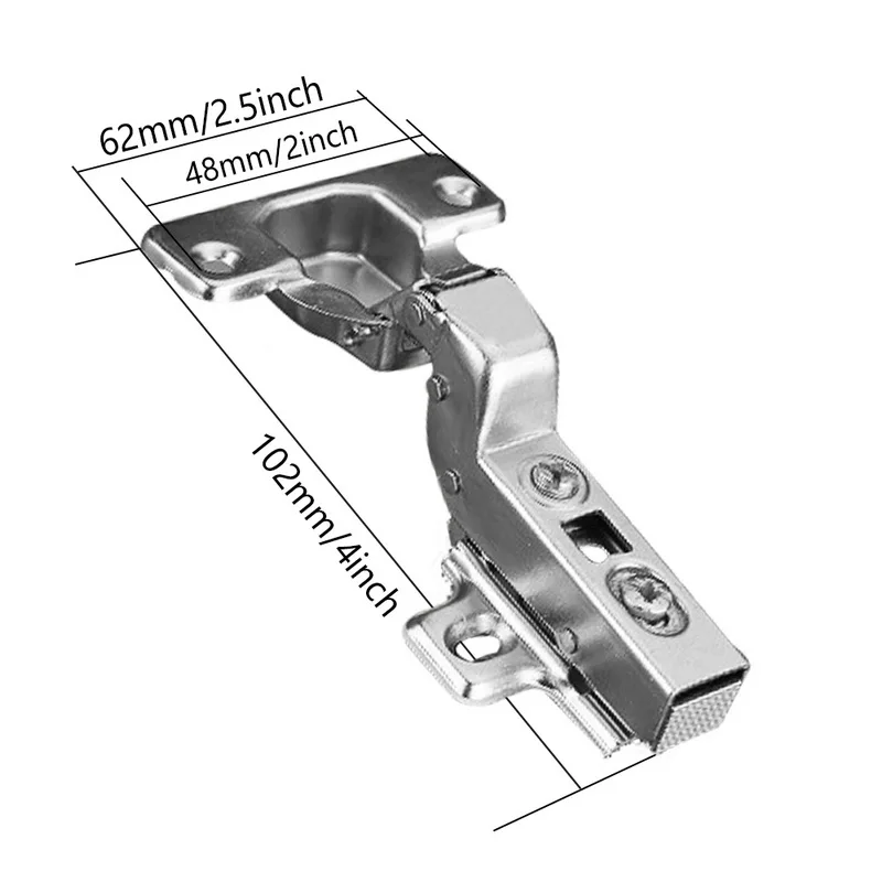 Stainless Steel Cabinet Hinge Door Hydraulic Hinges Damper Buffer Soft Close For Cabinet Cupboard Furniture Hardware Accessories