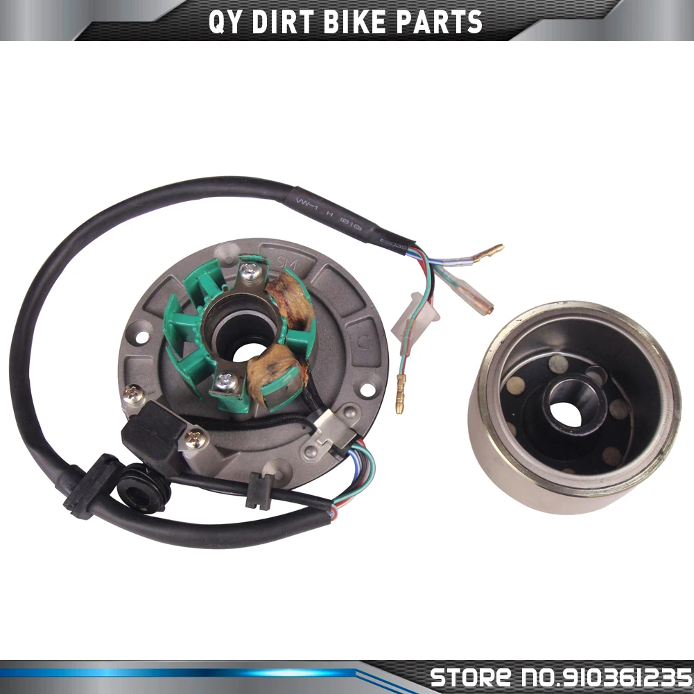 Magneto Stator 2 Pole Coil 4 Wire Flywheel Rotor Kit for ZongShen 150CC Xmotos Kaya Apollo Dirt Pit Bike Parts