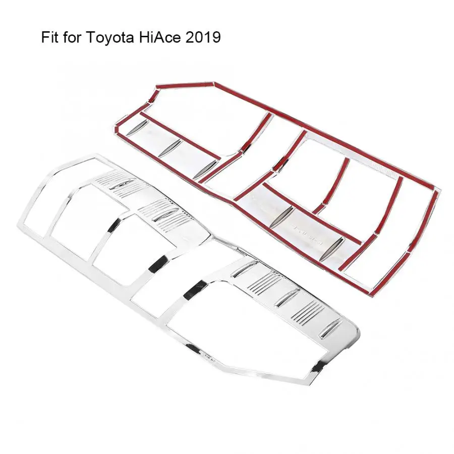 2 шт. задний фонарь лампа задний фонарь декоративная крышка отделка рамка подходит для Toyota HiAce хром стиль