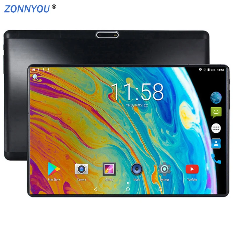 2.5D стальной экран 10,1 дюймов планшетный ПК Android 7,0 Восьмиядерный 3G звонок 4 Гб ram 64 Гб rom двойной Wi-Fi Bluetooth планшетный ПК