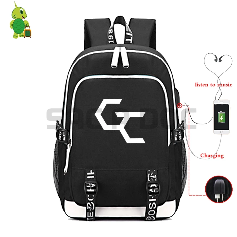 Аниме Guilty Crown usb зарядка Рюкзак для ноутбука для подростков девочек мальчиков светящиеся школьные сумки многофункциональный рюкзак для путешествий - Цвет: 2