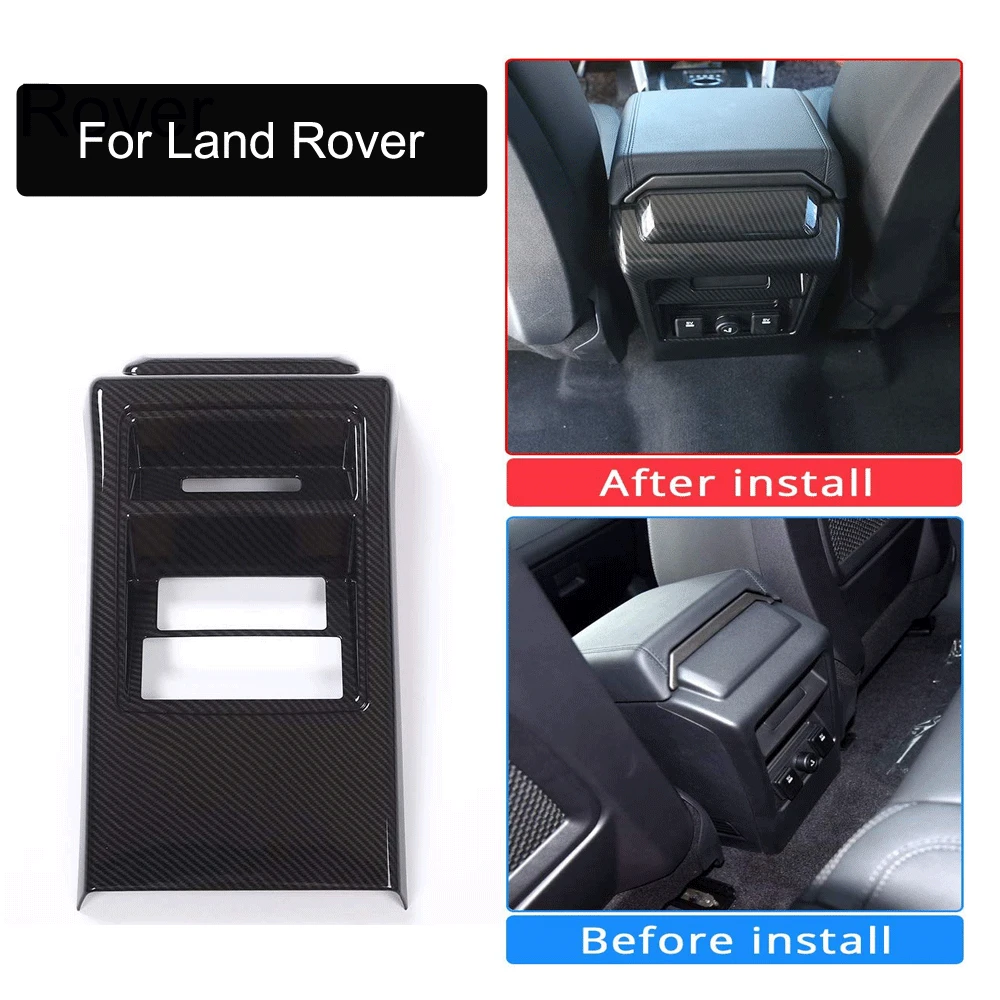

Carbon Fiber Style Rear Air Conditioning Vent Frame Trim for Land Rover Discovery Sport 2015-2019