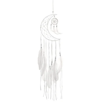 

Moon Dreamcatcher Handmade Dream Catcher Net With Feathers Home Wall Hanging & Bar & Party Decoration