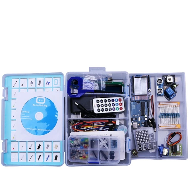 

A2-- Electronic Diy Kit For arduino Uno R3 Basic Learning Suite With PDF / LCD1602/ Server Stepper Motor