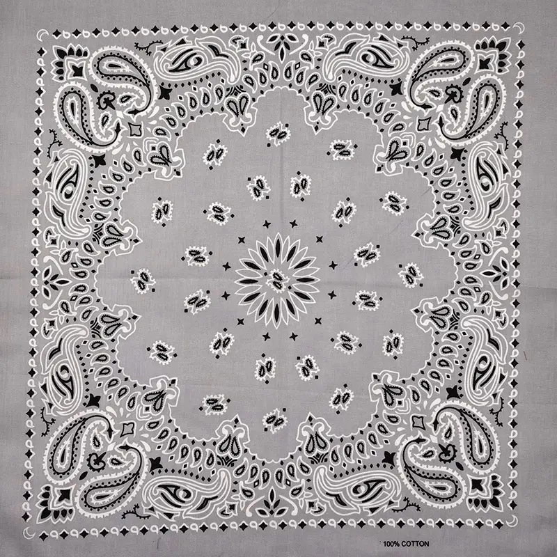 New Fashion Hip Hop 100% Cotton Bandana Square Scarf 55cm*55cm Black Red Paisley Headband Printed For Women/Men/Boys/Girls - Image 54