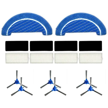 

6Pcs Side Brushes + 4Pcs Filters + 2Pcs Cloth for Conga 1090 Robot Vacuum Cleaner Accessories