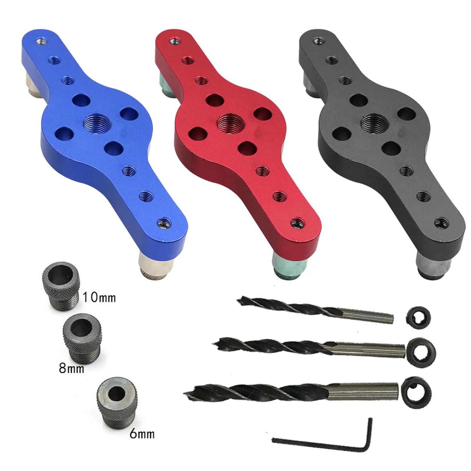 Wood Dowelling Self Centering Drill Guide Kit Carpentry Tools 6/8/10mm