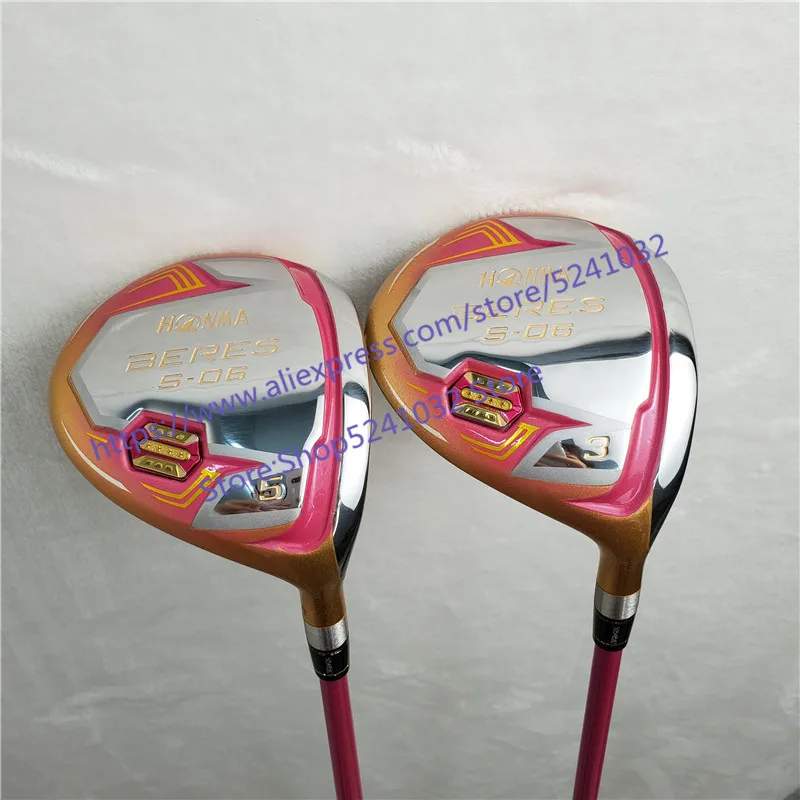 Клюшки для гольфа Хонма S-06 4 звезды Compelete клубный набор драйвер 3/5 fairway Wood графитовая клюшка для гольфа