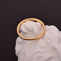 316 Stainless Steel Rounded Thin Rings Women Girls Small Circle Ring Jewelry 1.5mm Rose Gold Silver Color Size 4 5 6 7 8 9 10 11 2