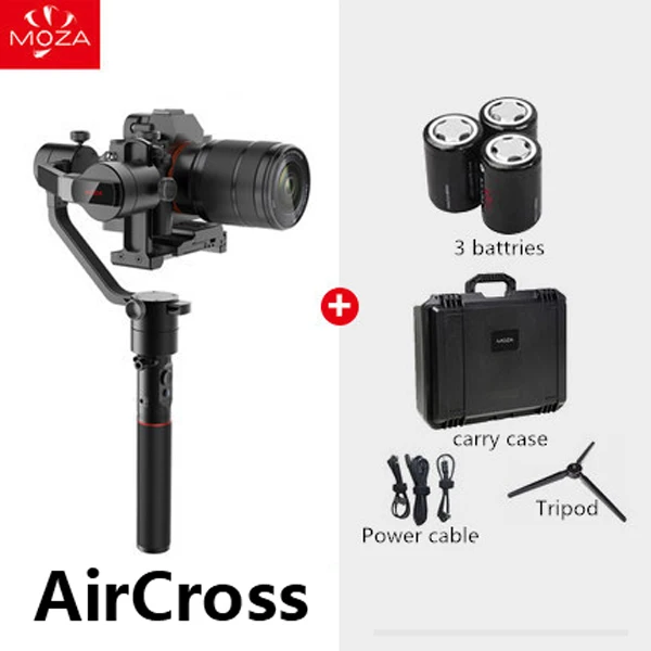 Moza AirCross 2 Gimbal 3-осевой Ручной Стабилизатор камеры Для беззеркальных BMPCC 4K Canon DSLR VS DJI RONIN SC S AK2000 CRANE 3 2 - Цвет: Aircross only