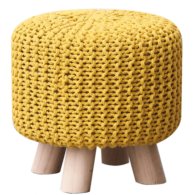 

Fashionable Stool Handmade Wool Knitting Sitting Pier Children's Stool Knitting Small Stool Household Shoe-changing Stool Low St