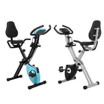 

10-level Resistance Folding Exercise Bike Large LCD Display Upright Horizontal X-shaped Bicycle High-quality Home Fitness Bike