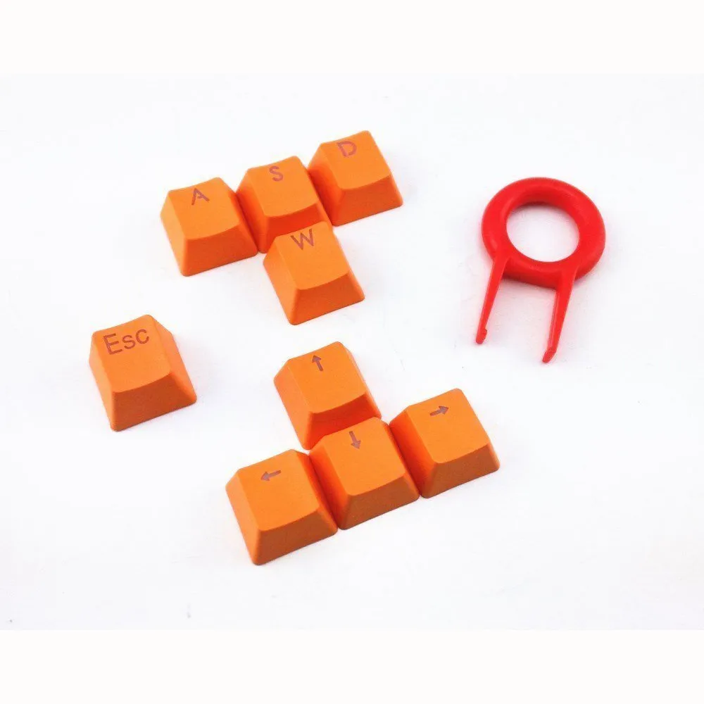 

Key caps For Cherry MX Mechanical Keyboard Orange 9 Keys PBT Backlit Translucent Keycaps For Cherry MX Keyboard 416#2