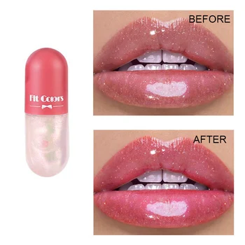 Crystal Jelly Lip Gloss Capsule Lip Plumper Oil Shiny Clear Lip Oil Moisturizing Women Lip