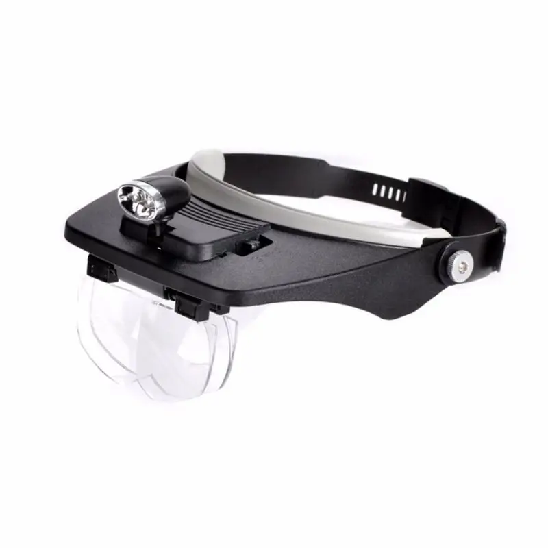 

Headband Magnifier Lamp with Led Illuminated Loupe Repair Reading Jewelry Helmet Magnifying Glass