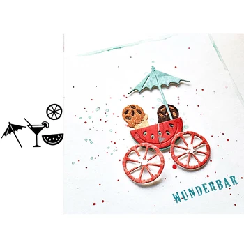 

4pcs/set metal cutting dies umbrella drink wheel watermelon cut die mold new 2019 Scrapbook cards making paper craft knife mould