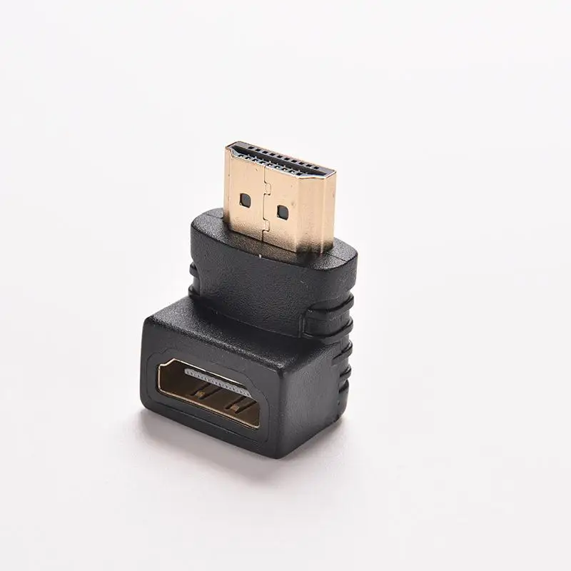 Right Angle HDMI V1.4 Adapter 90 Degree HDMI Male to Female Converter Gold Plated HDTV 1080P HDMI Cable Connector Extender 1PC