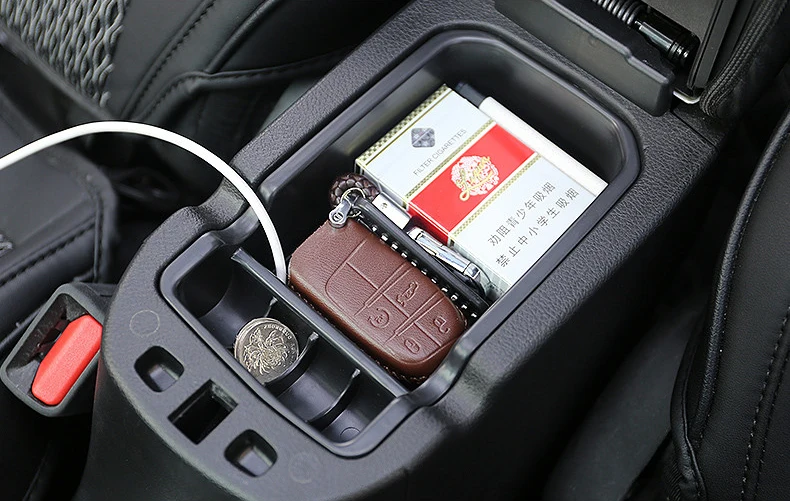Для Jeep Compass подлокотник коробка для хранения держатель Контейнер черные автомобильные запчасти аксессуары для интерьера