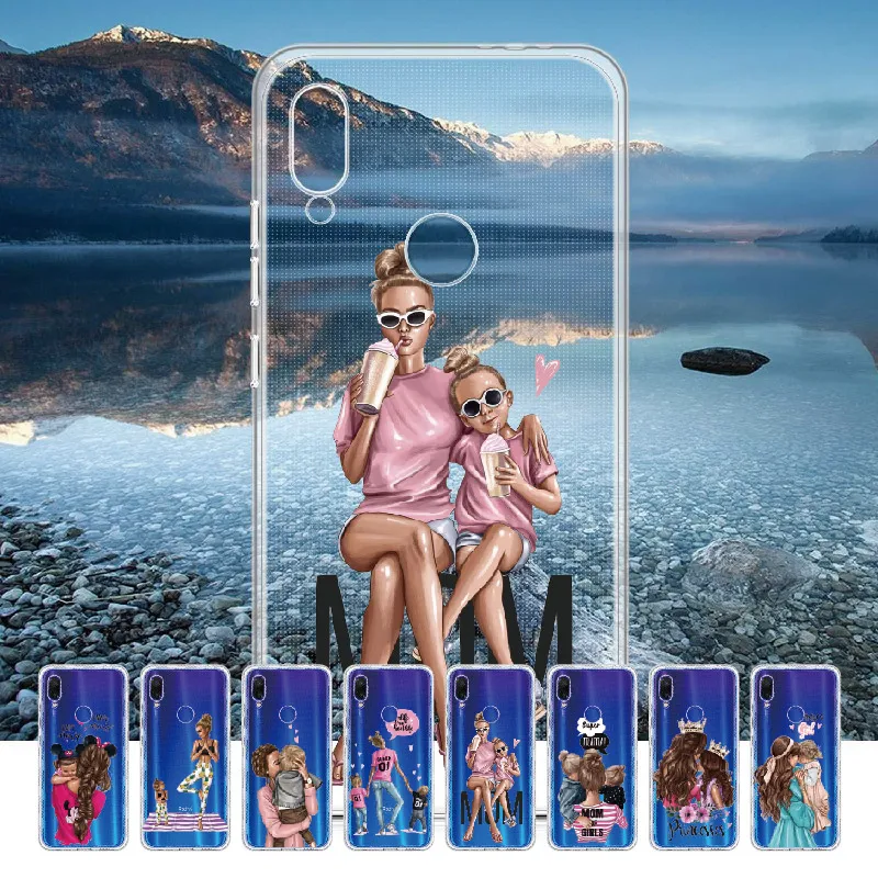 

Cute Baby Super Mom Girls Queen For Xiaomi Mi Redmi Note 5 6 7 8 9 lite Pro Plus Soft TPU Crystal Slim Protective Clear Case