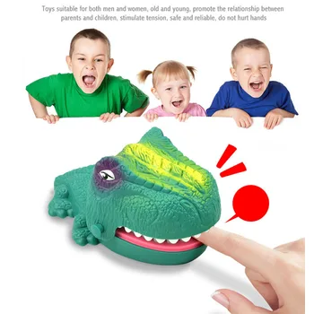 

Funny Dinosaur Mouth Dentist Bite Finger Game Interactive Novelty Gag Toys For Boys Children Family Trick Jokes Halloween Toy