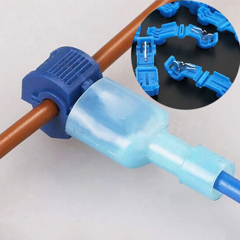 10/20 Set Electrical Cable Connectors T Tap Wire Quick Waterproof Disconnect Spade Terminal Clamp Ring Terminal Butt Connector|Terminals| - AliExpress