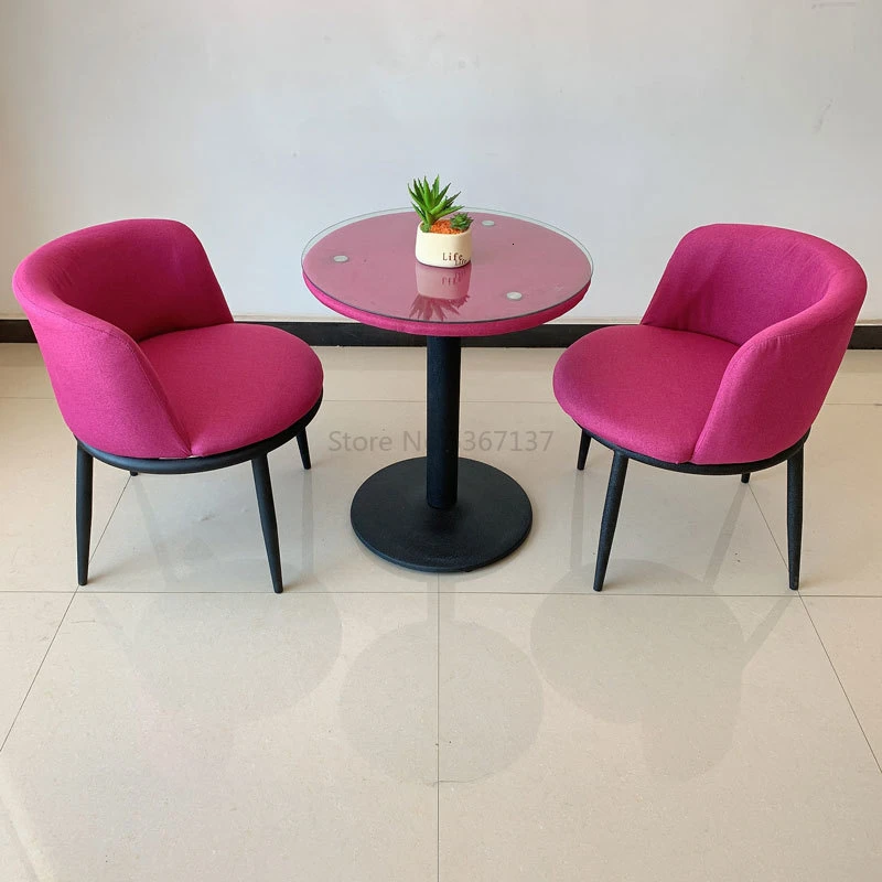 Скандинавские стулья Cofe дешевые ткани обеденный стул простота ресторанные стулья мебель для гостиной Sillas Comedor кресло Cadeira - Color: Purple