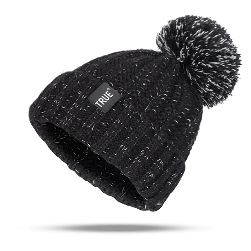 Женские милые плюшевые шапки горячая Распродажа зимние Skullies шапки теплая шапка с помпоном женские вязаные шапки мужские уличные для отдыха