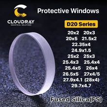 Cloudray лазерные защитные окна D20-D29 серии кварцевые плавленые кремнезем для волоконного лазера 1064nm Precitec Raytools WSX