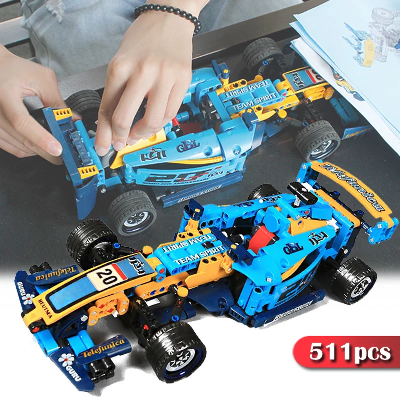 511 шт. 1:15 техника гоночные игрушки строительные блоки для автомобилей городской