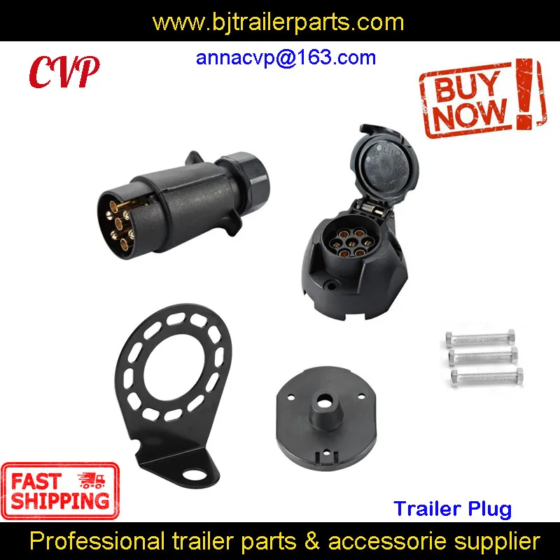 7 Pin Trailer Connector Parts Plastic Round Socket Boat Caravan Motorhome Car Auto Truck RV Accessories