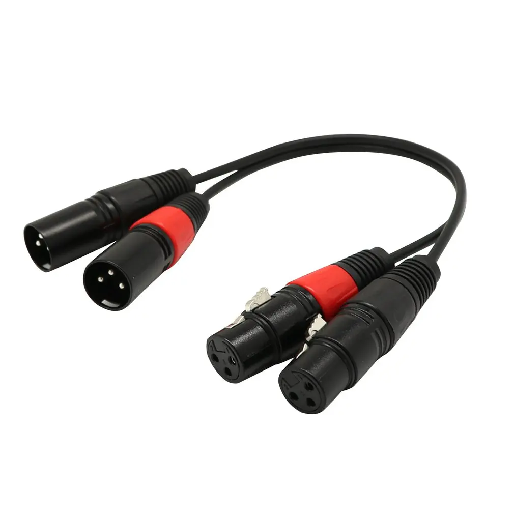 Mini Jack стерео TRS для двойного XLR 3 Pin Женский Межблочный кабель Y сплиттер соединительный кабель, шнур Кабель-адаптер