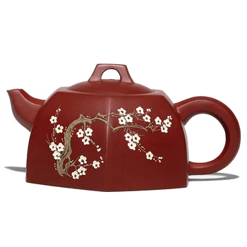 

Color handpainted Zisha teapot pure hand made kungfu kettle purple clay teaware