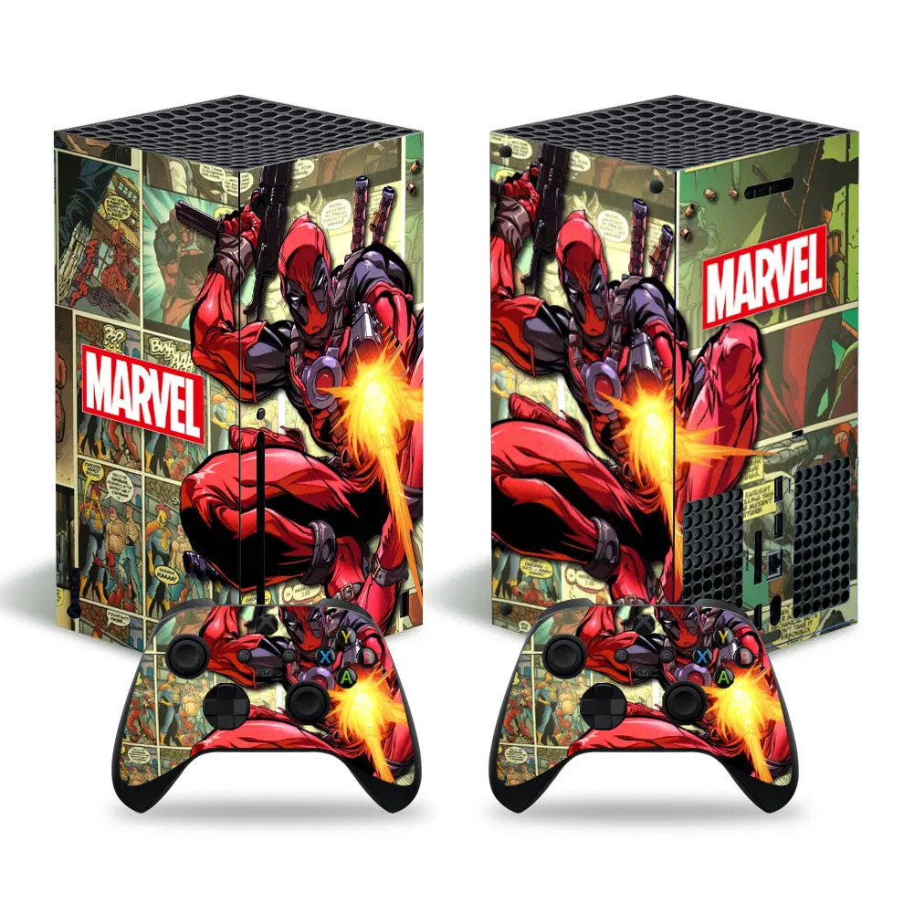 2021 Marvel Iron Man Skin Sticker Decal Cover for Xbox Series X Console and 2 Controllers Xbox Series X Skin Sticker Vinyl 