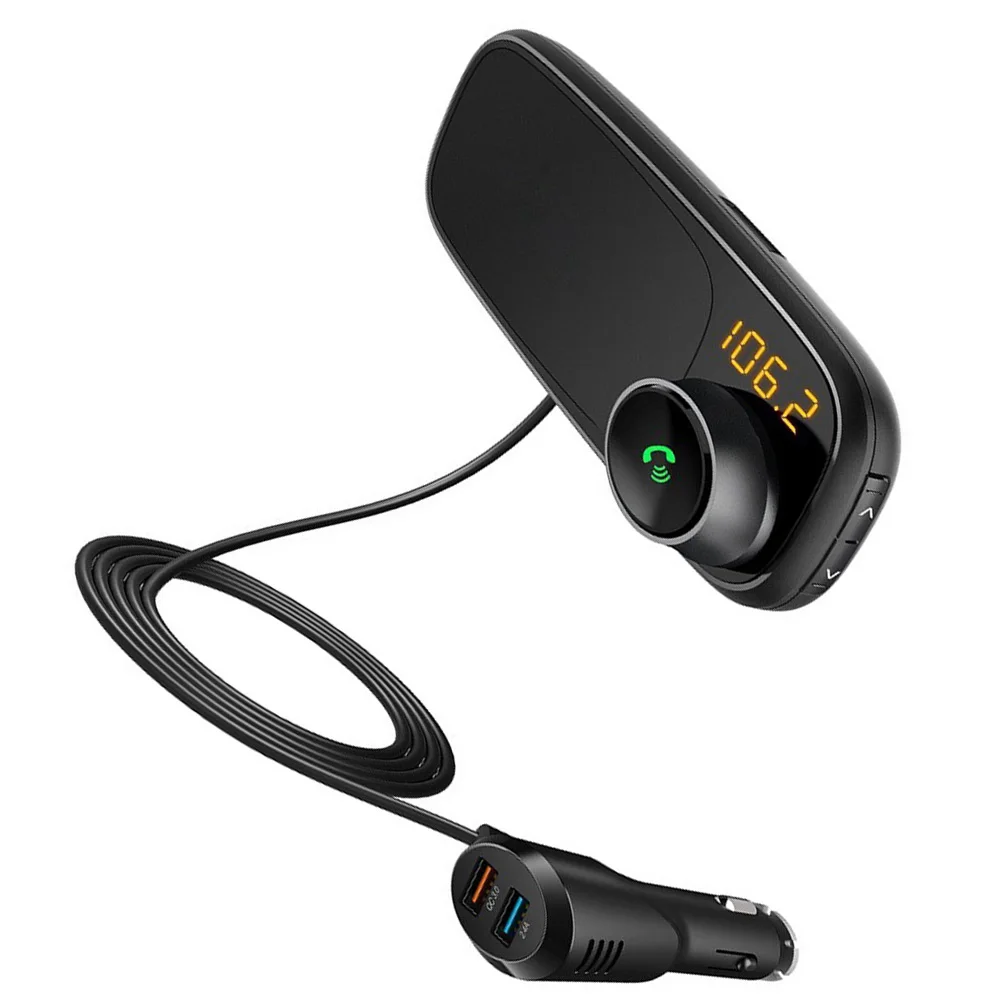 T16 Магнитный Кронштейн Автомобильный Bluetooth передатчик музыкальный плеер QC3.0 Быстрая зарядка абсолютно и высококачественный