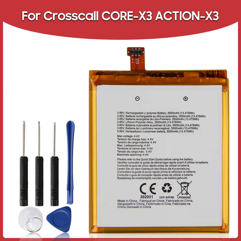 

Original Replacement Phone Battery 3500mAh For Crosscall CORE-X3 ACTION-X3 Cell Phone for CROSSCALL TREKKER X3 Phone Batteries