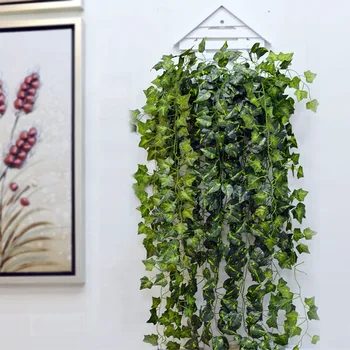 

1pc 230cm Green Silk Artificial Hang Ivy Leaf Garland Plant Vine Leaves DIY Home Decor Wedding Party Decorations 100cm Wisteria