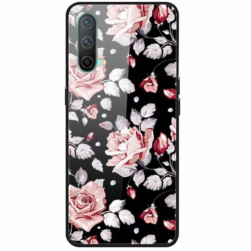 For OnePlus Nord CE 5G Case Tempered Glass Hard Back Cover for One Plus Nord CE 5G Protective Phone Cases Coque Soft Bumper 6.43 samsung flip cover Cases & Covers